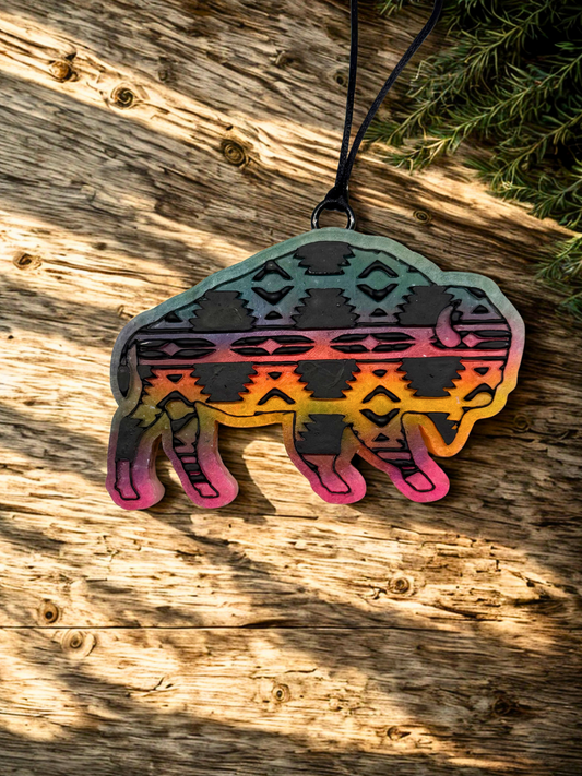 Sunset Stampede Aztec Buffalo Freshie