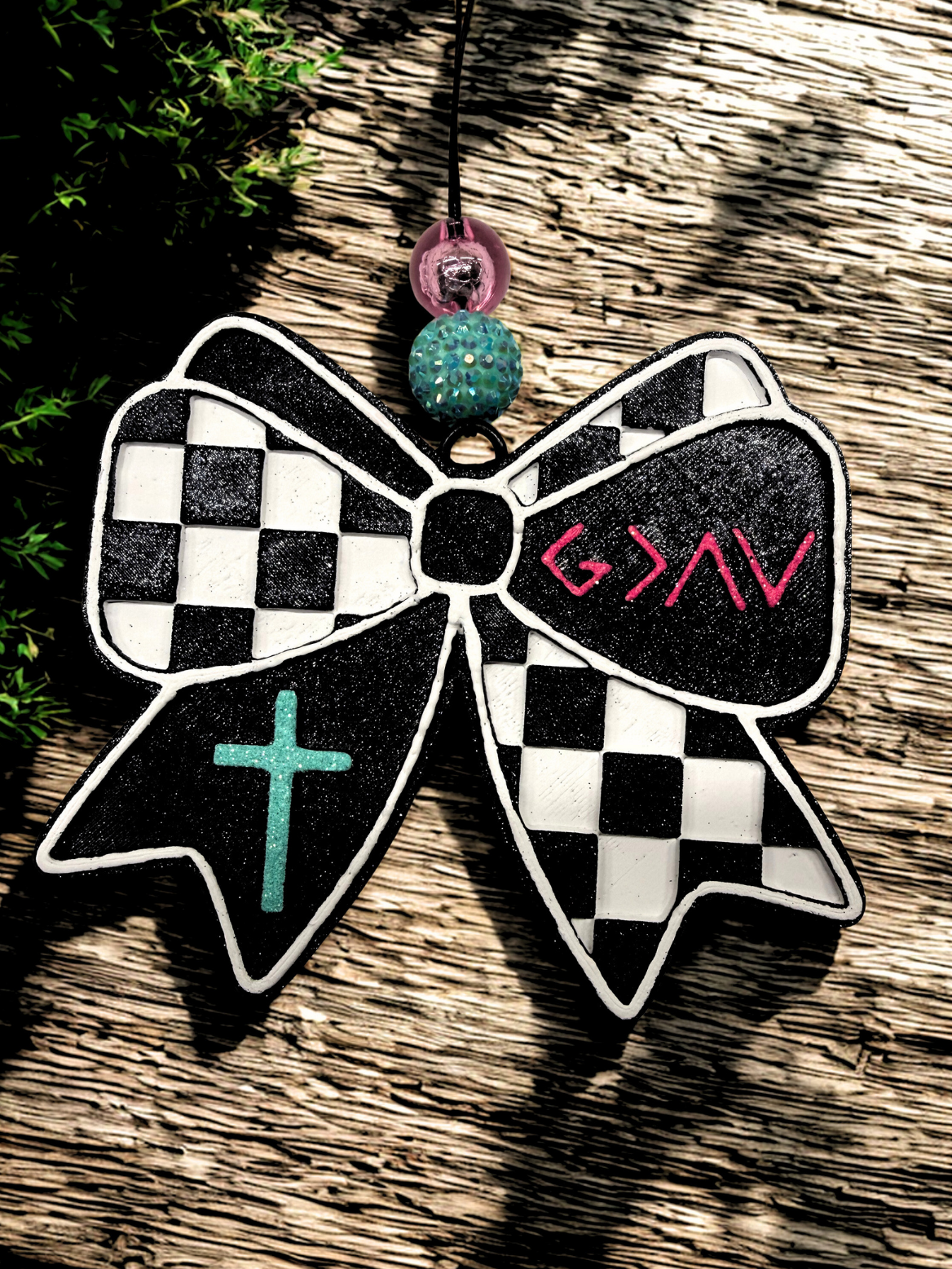 Checkered Faith Bow Freshie