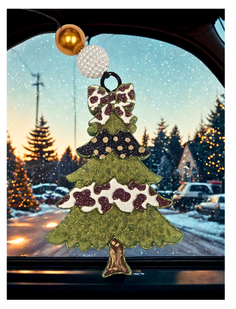 Cowprint Christmas Tree Freshie